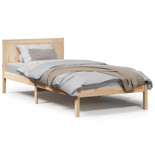 Sengestel med hovedgavl i massivt fyrretræ 90 x 200 cm