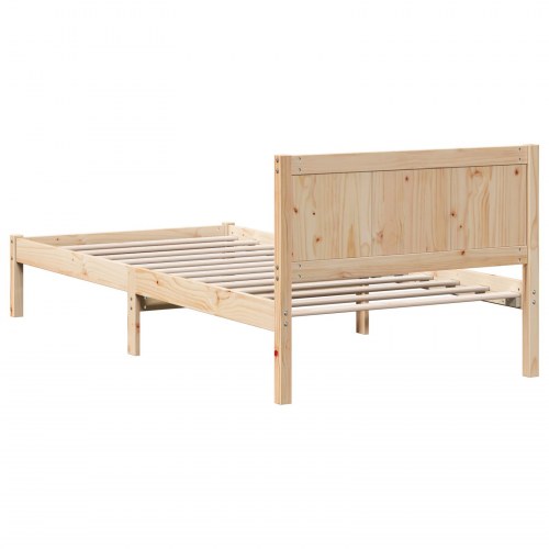 Sengestel med hovedgavl i massivt fyrretræ 90 x 200 cm
