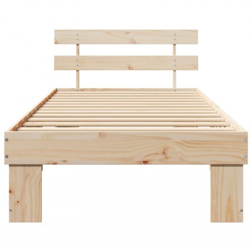 Sengestel 90 x 200 cm i massiv fyrretræ - naturfarvet
