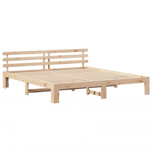 Sengestel 180 x 200 cm i massiv fyrretræ - naturfarvet