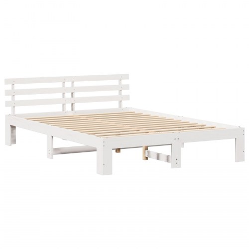 Sengestel med hovedgærde 150 x 200 cm - hvid