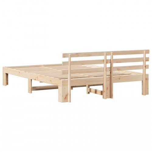 Sengestel i massivt fyrretræ 140 x 200 cm - naturfarvet