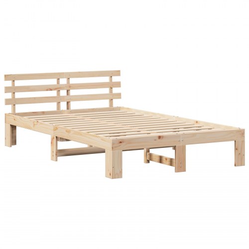 Sengestel i massivt fyrretræ 135 x 190 cm - naturfarvet