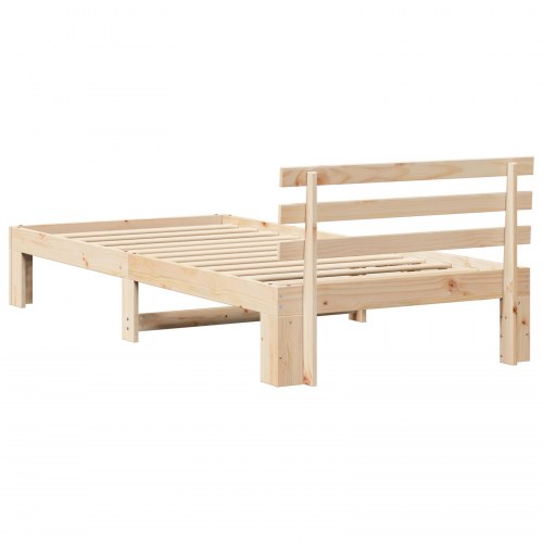 Sengestel i massiv fyrretræ 80 x 200 cm - naturfarvet