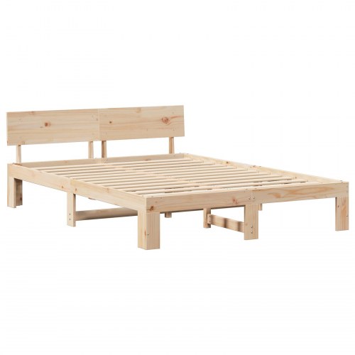 Sengestel i massiv fyrretræ 160 x 200 cm - naturfarvet