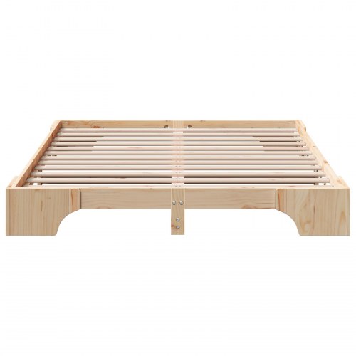 Sengestel i massiv fyrretræ 140 x 200 cm - naturfarvet