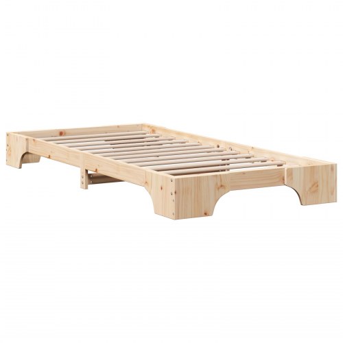 Sengestel i massiv fyrretræ 80 x 200 cm - naturfarvet