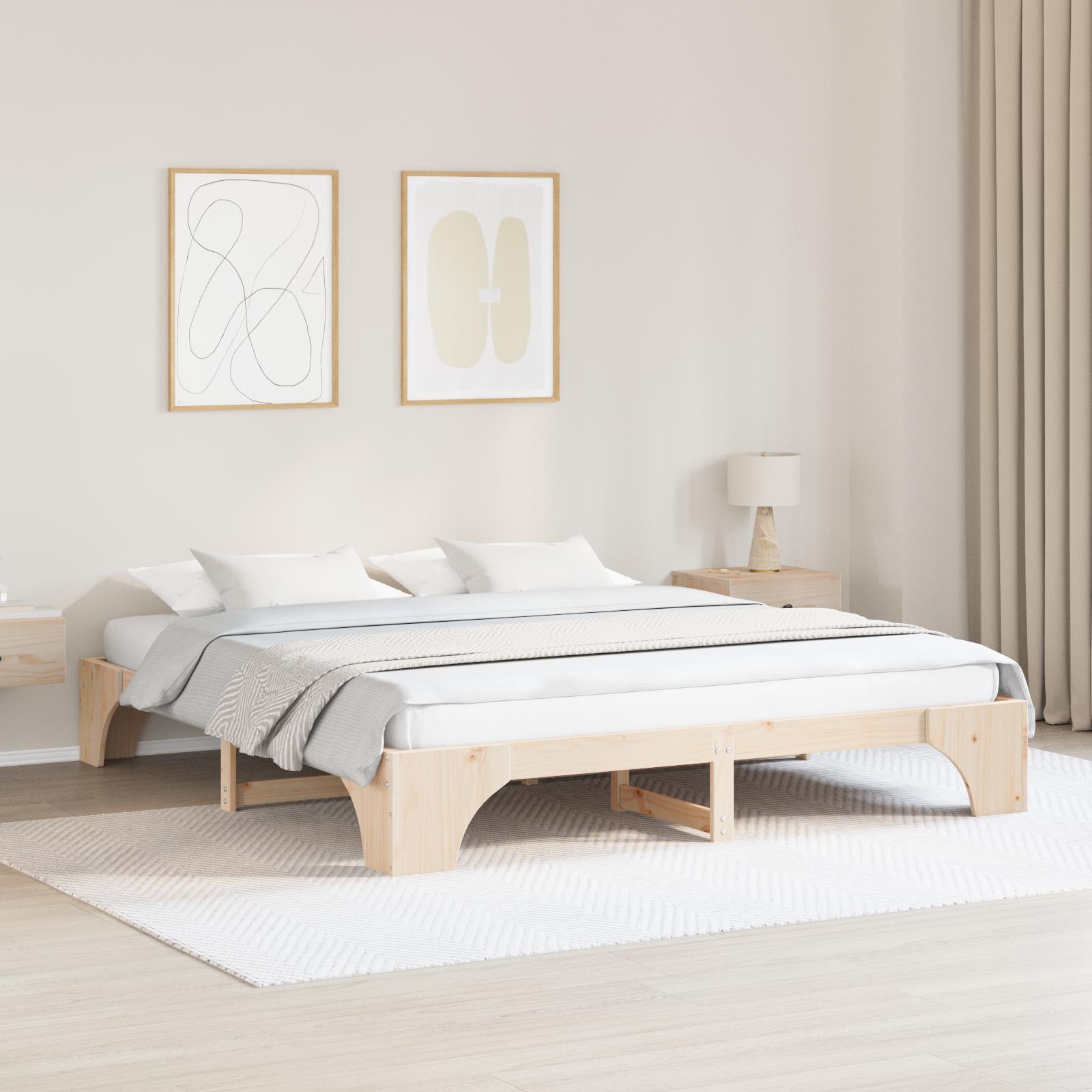 Sengestel Massiv fyrretræ 180 x 200 cm Massivt fyrretræ