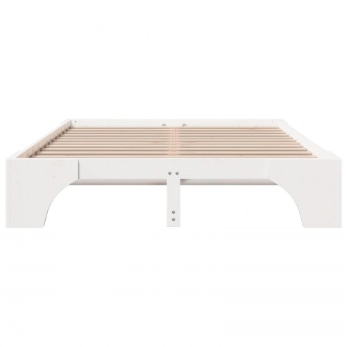 Sengestel i hvidt massivt fyrretræ 150 x 200 cm