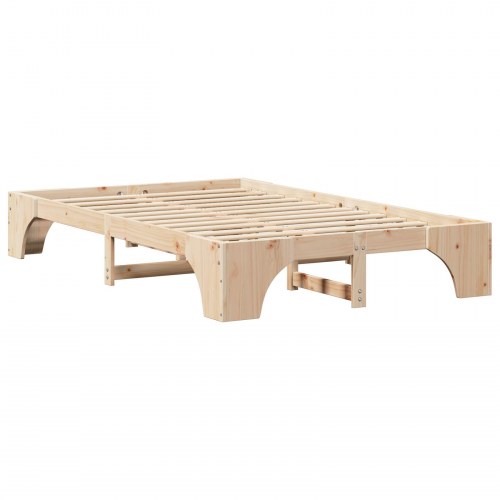 Sengestel i massiv fyrretræ 120 x 200 cm - naturfarvet