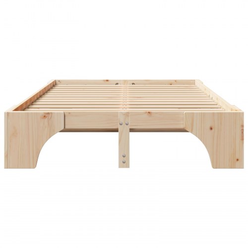Sengestel i massiv fyrretræ 120 x 200 cm - naturfarvet