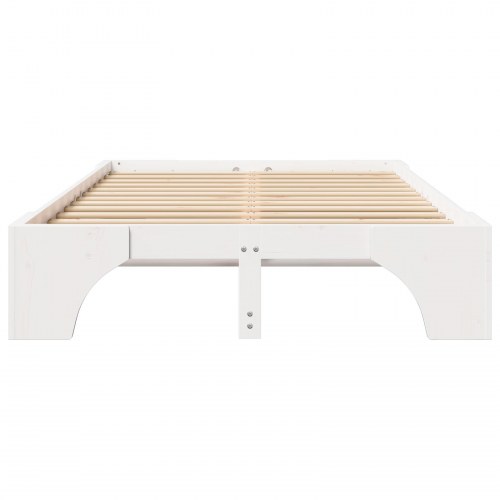 Sengestel hvid 120 x 200 cm i massiv fyrretræ
