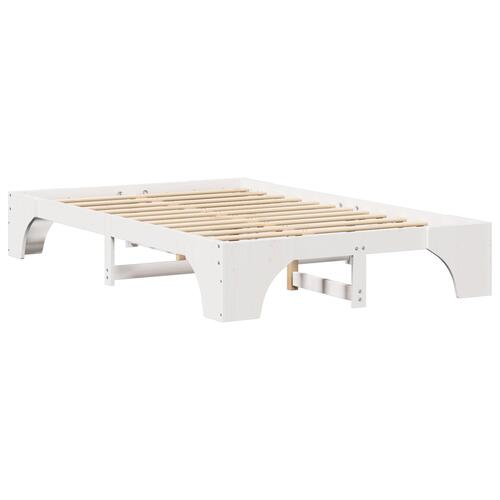 Senge Ramme Hvid Massivt træ 120 x 190 cm Senge Ramme