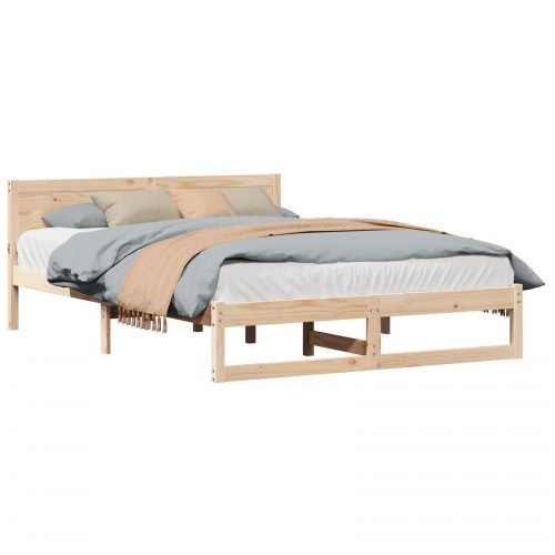 Sengestel i massiv fyrretræ 150 x 200 cm - naturfarvet