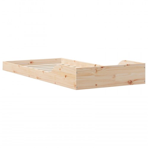 Sengestel i massiv fyrretræ 80 x 220 cm - naturfarvet