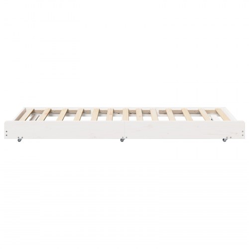 Sengestel Hvid 100 x 200 cm Massivt fyrretræ