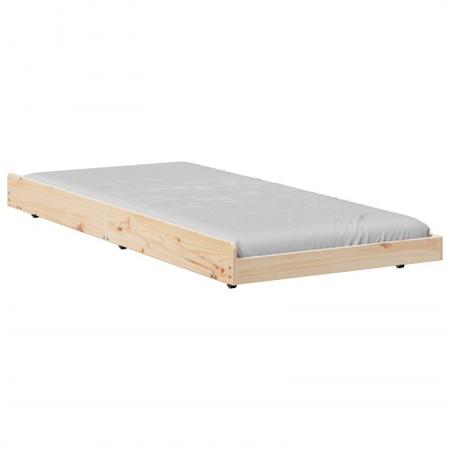 Sengestel Brun 90 x 200 cm Massivt fyrretræ