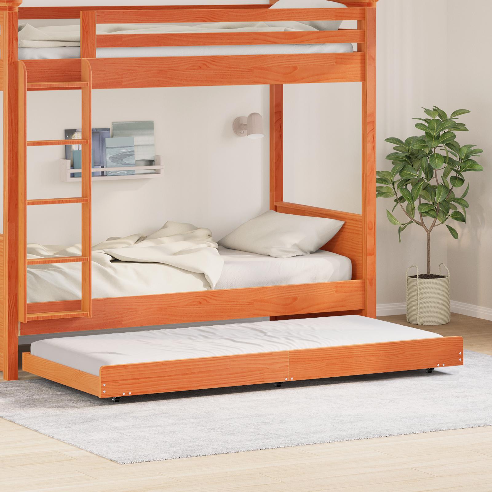 Sengestel Brun 80 x 200 cm Massivt fyrretræ