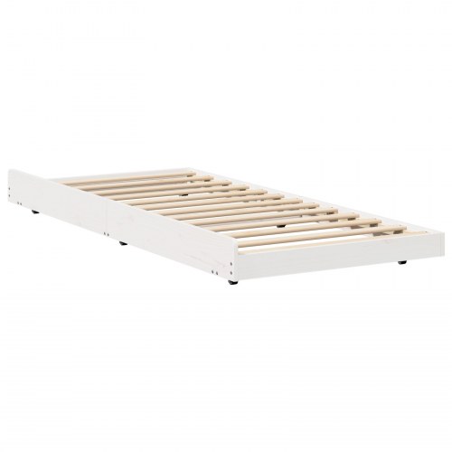Sengestel Hvid 90 x 190 cm Massivt fyrretræ