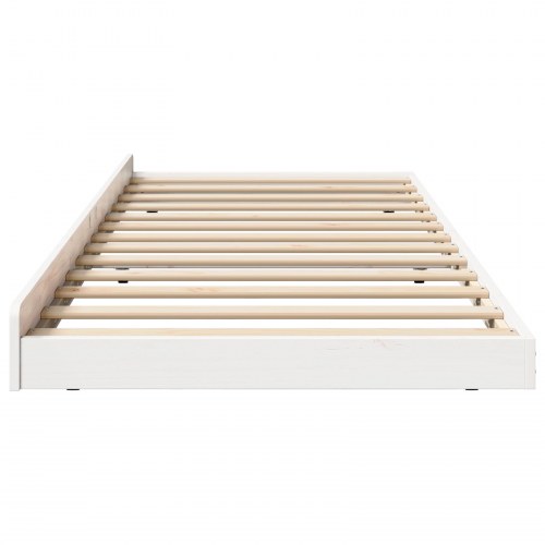 Sengestel Hvid 90 x 190 cm Massivt fyrretræ