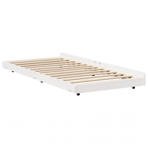 Sengestel Hvid 90 x 190 cm Massivt fyrretræ