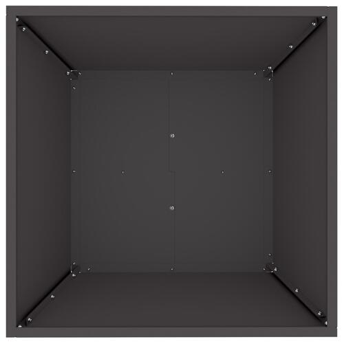 Sort Plastik Blomsterpotte Sæt 50 x 50 x 15 cm