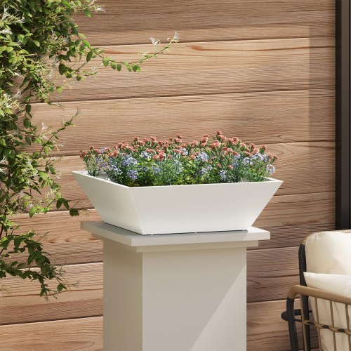 Have Skål Krukke Hvid 50 x 50 x 15 cm Stål