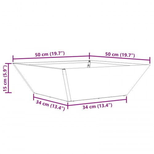 Have Skål Krukke Hvid 50 x 50 x 15 cm Stål