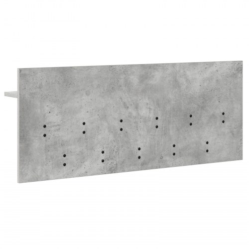 Vægmonteret knagerække med hylde - betongrå, 100 x 40 x 12 cm