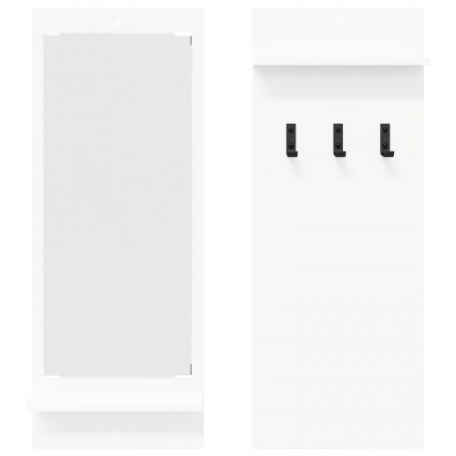 Vægmonteret Jakkeholder Hvid 70 x 10 x 90 cm Konstrueret træ