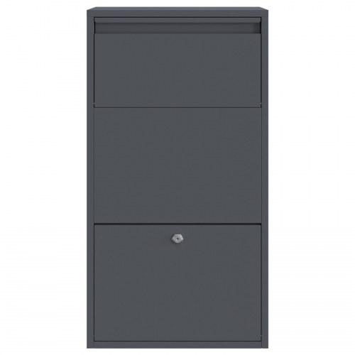 Pakke drop boks med opbevaring Antracit 44 x 22 x 82 cm Stål