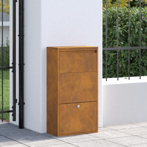 Pakke drop boks med opbevaring Brun 44 x 22 x 82 cm Stål