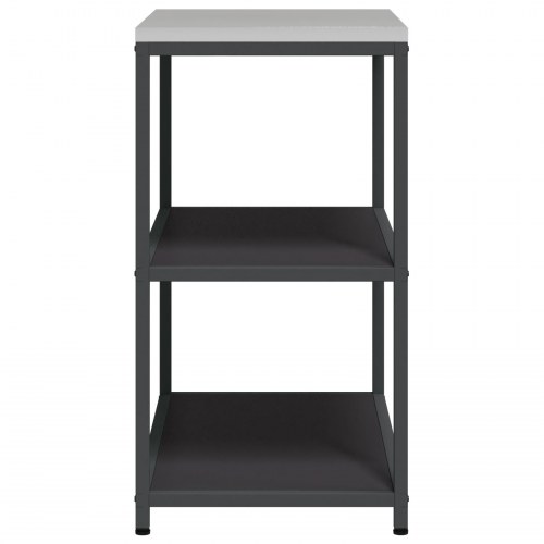 Køkkenopbevaringshylde med hylde med opbevaring Sort Stål