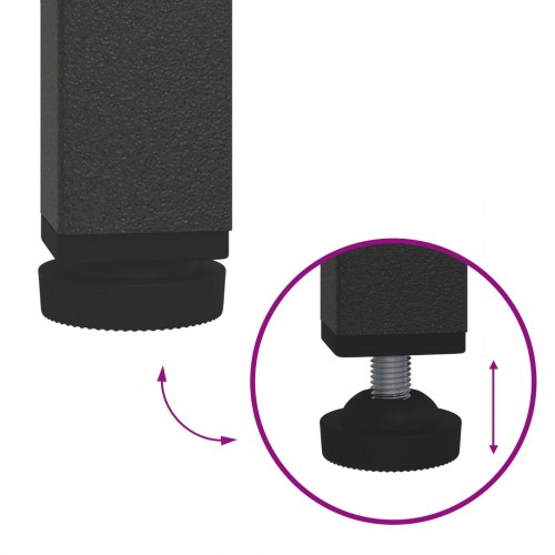 Køkkenopbevaringshylde med hylde med opbevaring Sort Stål