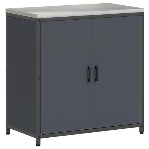 Køkken opbevaringsskab med hylde Antracit 60 x 50 x 92 cm Stål