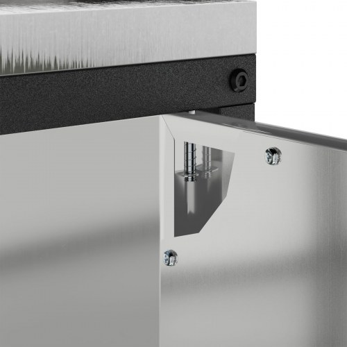 Køkken opbevaringsskab med hylde med dør Sølv Galvaniseret stål