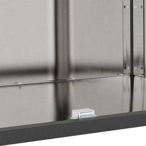 Køkken opbevaringsskab med hylde med dør Sølv Galvaniseret stål