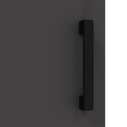 Køkken opbevaringsskab med hylde med opbevaring med dør Sort 60 x 50 x 92 cm Stål