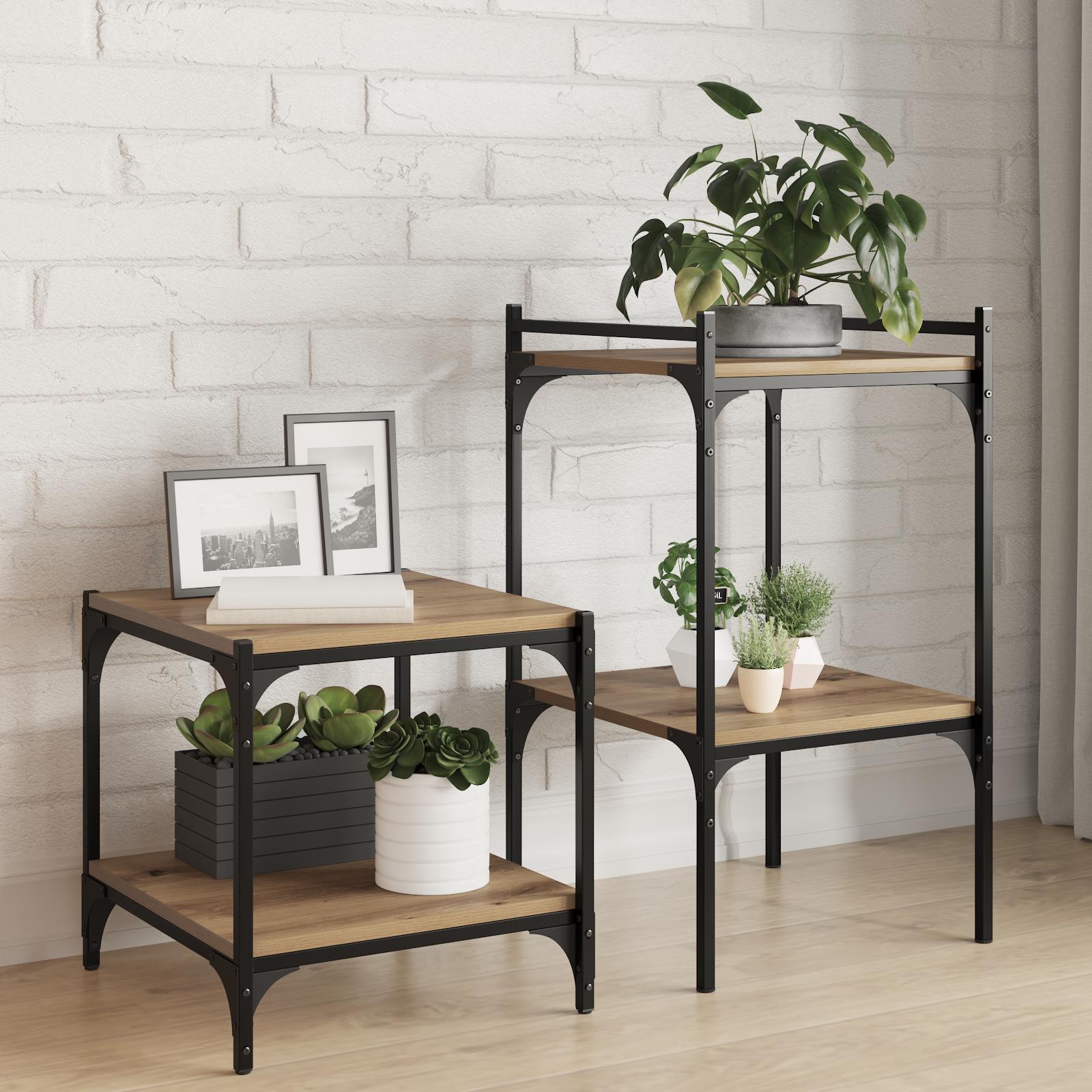 Boghylde Bræt 4 pcs Brun 40 x 40 x 1,5 cm Konstrueret træ