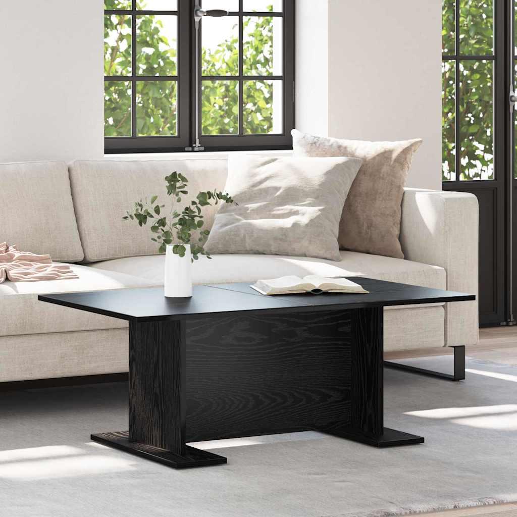 Sofabord i sort eg - rektangulært 103,5 × 60 × 40 cm, konstrueret træ