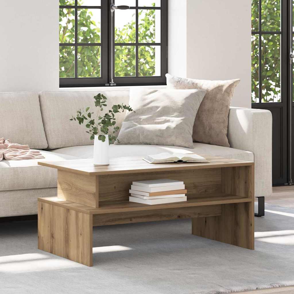 Sofabord artisan eg 90 x 55 x 42.5 cm Konstrueret træ