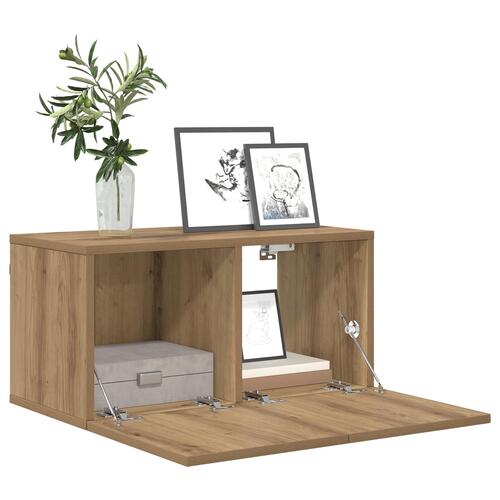 TV Skab Sæt Artisan Egetræ MDF Medium TV Skab Rektangulær