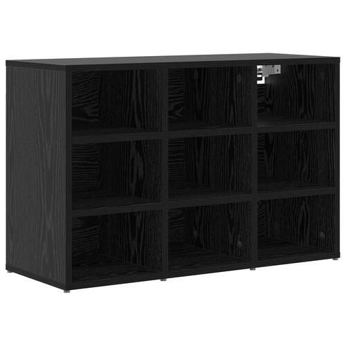 Sko skab med hylde Sort Eg 52,5 x 30 x 50 cm Konstrueret træ