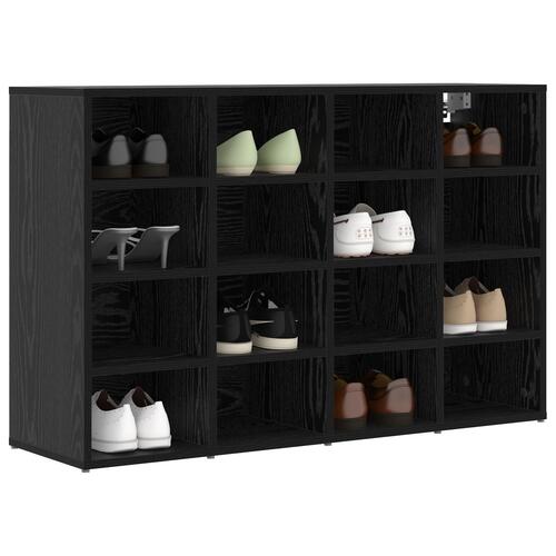 Sko skab med hylde Sort Eg 52,5 x 30 x 50 cm Konstrueret træ