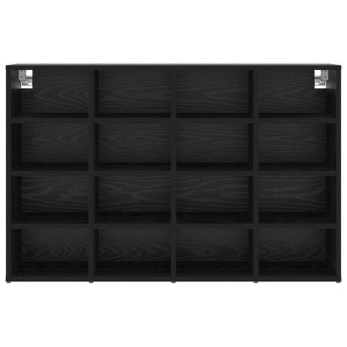 Sko skab med hylde Sort Eg 52,5 x 30 x 50 cm Konstrueret træ