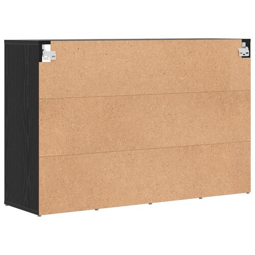 Sko skab med hylde Sort Eg 52,5 x 30 x 50 cm Konstrueret træ