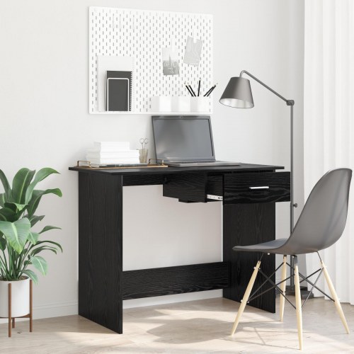 Skrivebord i sort eg med skuffe - 100 x 50 x 76 cm