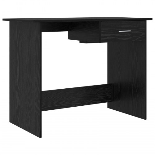 Skrivebord i sort eg med skuffe - 100 x 50 x 76 cm