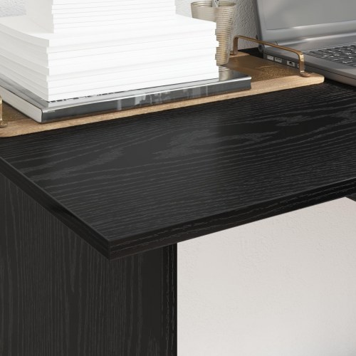 Skrivebord i sort eg med skuffe - 100 x 50 x 76 cm