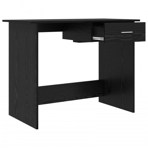 Skrivebord i sort eg med skuffe - 100 x 50 x 76 cm